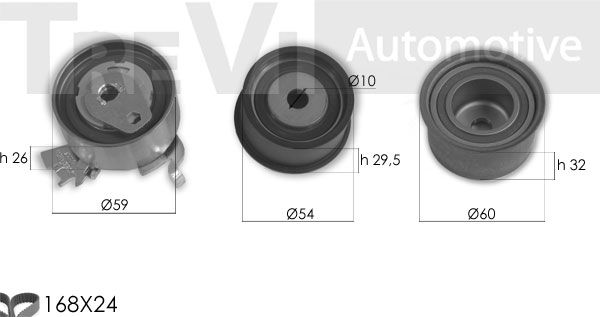 TREVI AUTOMOTIVE Комплект ремня ГРМ KD1384